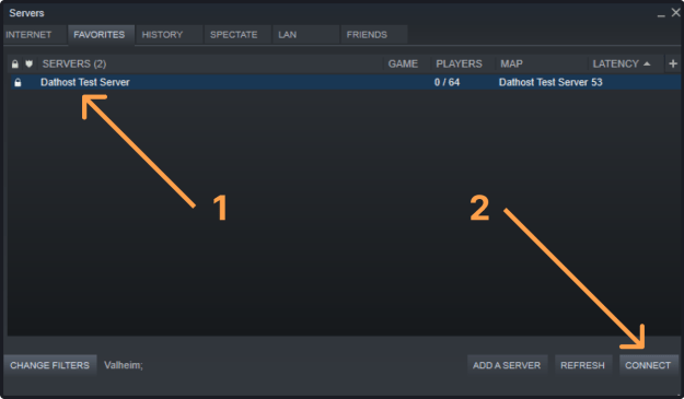 Steam favorites list