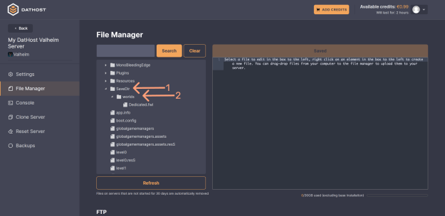 DatHost file manager
