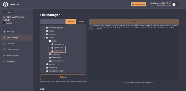 DatHost file manager upload