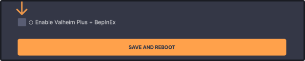 Enable Valheim Plus + BepInEx checkbox